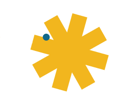 yellow asterisk decoration
